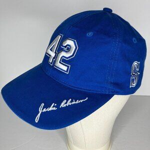 Jackie Robinson 42 Seattle Mariners Blue Adjustable Hat Cap